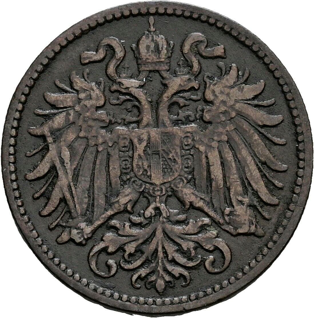 2 Heller Franz Joseph I. 1848-1916 1902 – Rückseite