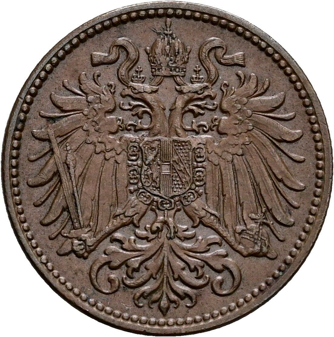 2 Heller Franz Joseph I. 1848-1916 1908 – Rückseite