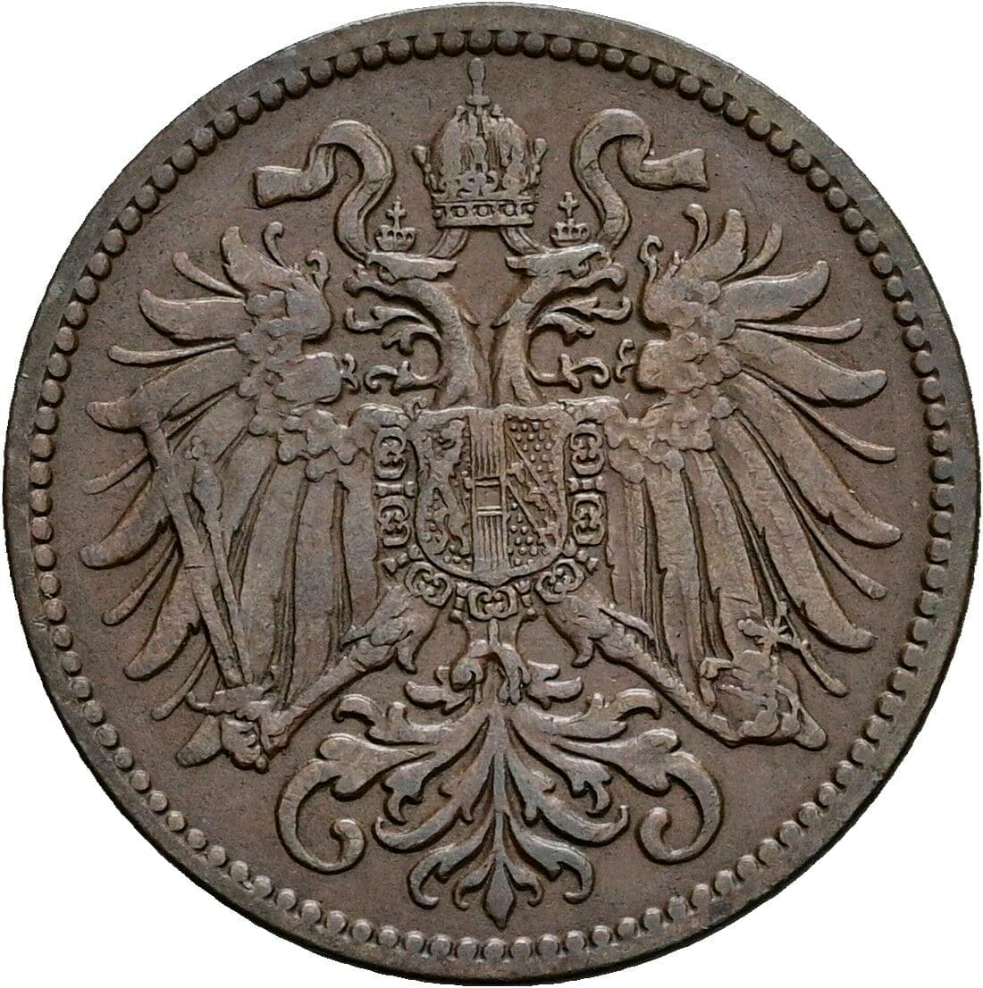 2 Heller Franz Joseph I. 1848-1916 1910 – Rückseite
