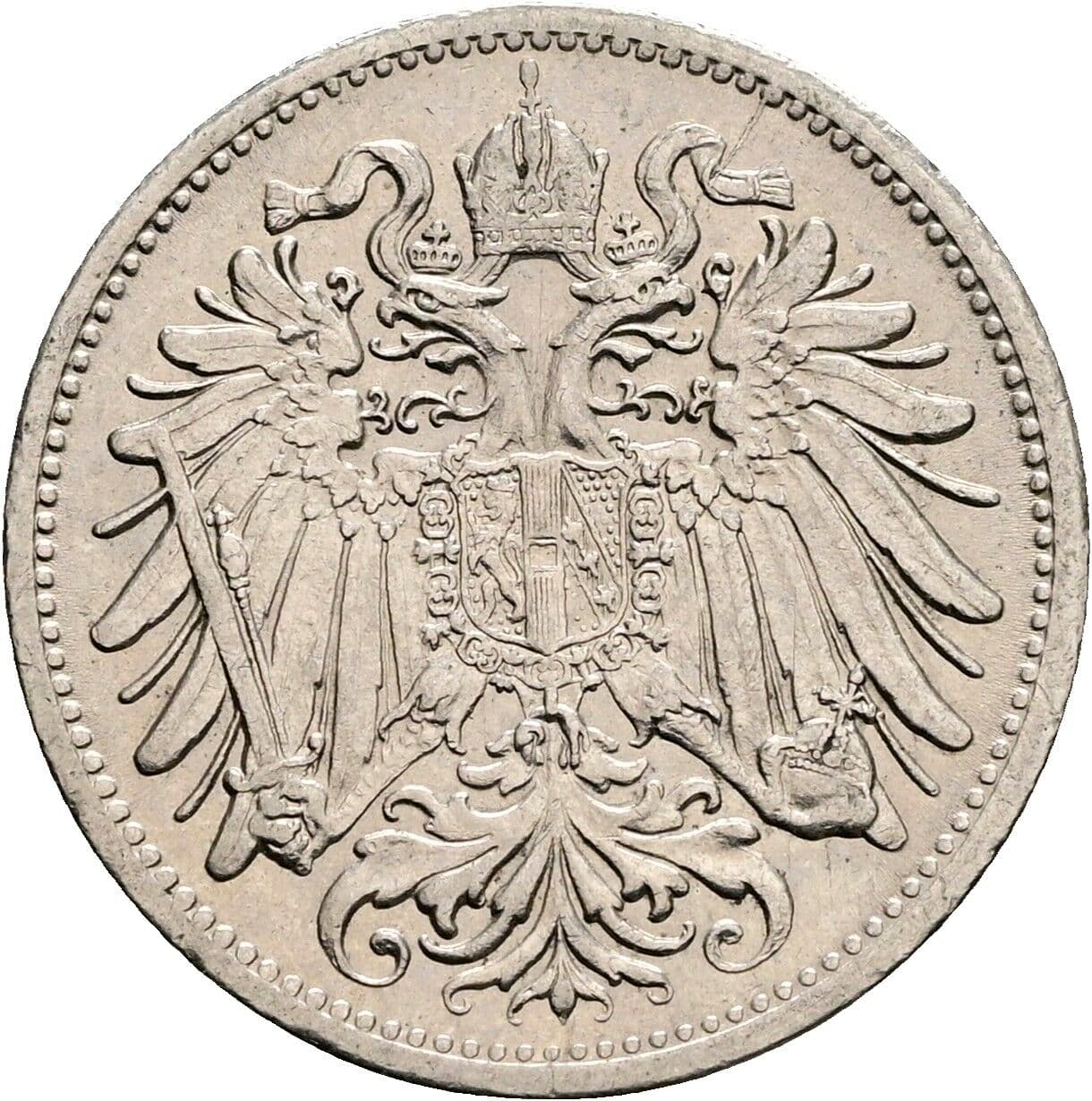 20 Heller Franz Joseph I. 1848-1916 1911 – Rückseite