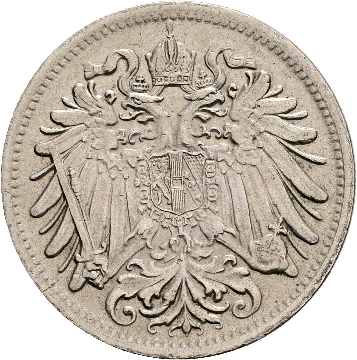 20 Heller Franz Joseph I. 1848-1916 1908 – Rückseite