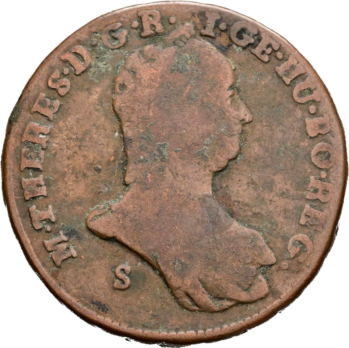 Poltura Maria Theresia 1740-1780 1763 S-KM, Schmöllnitz – Vorderseite