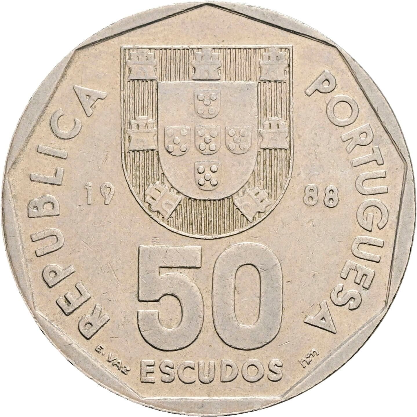 50 Escudos 1989 – Rückseite