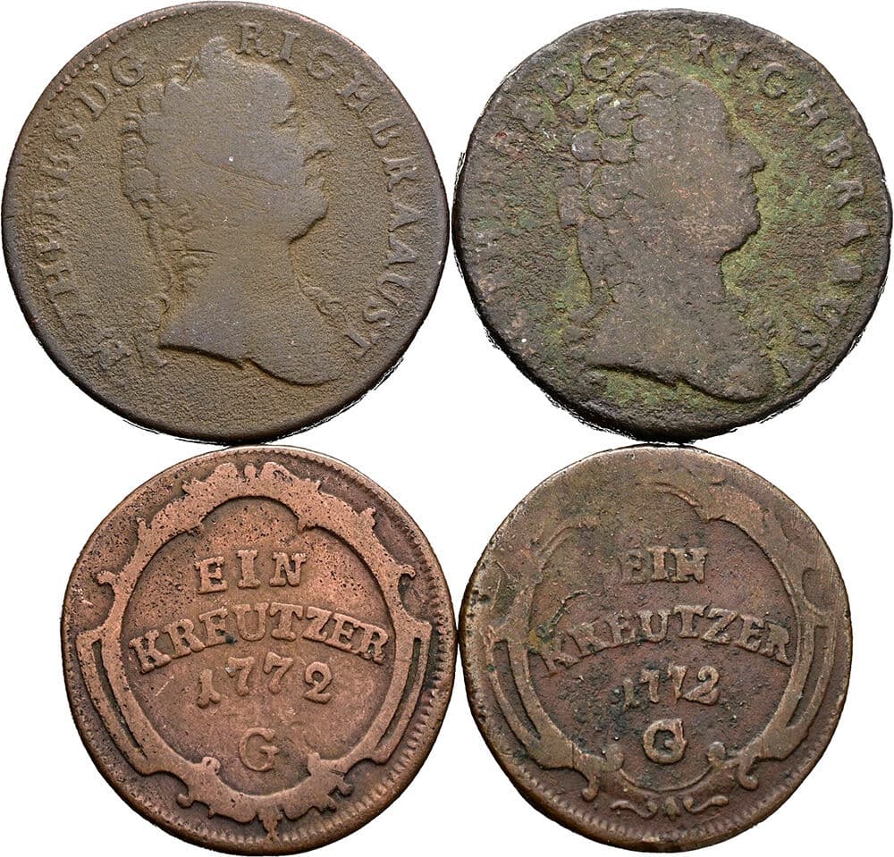 Lot 8 Stück 1 Kreuzer