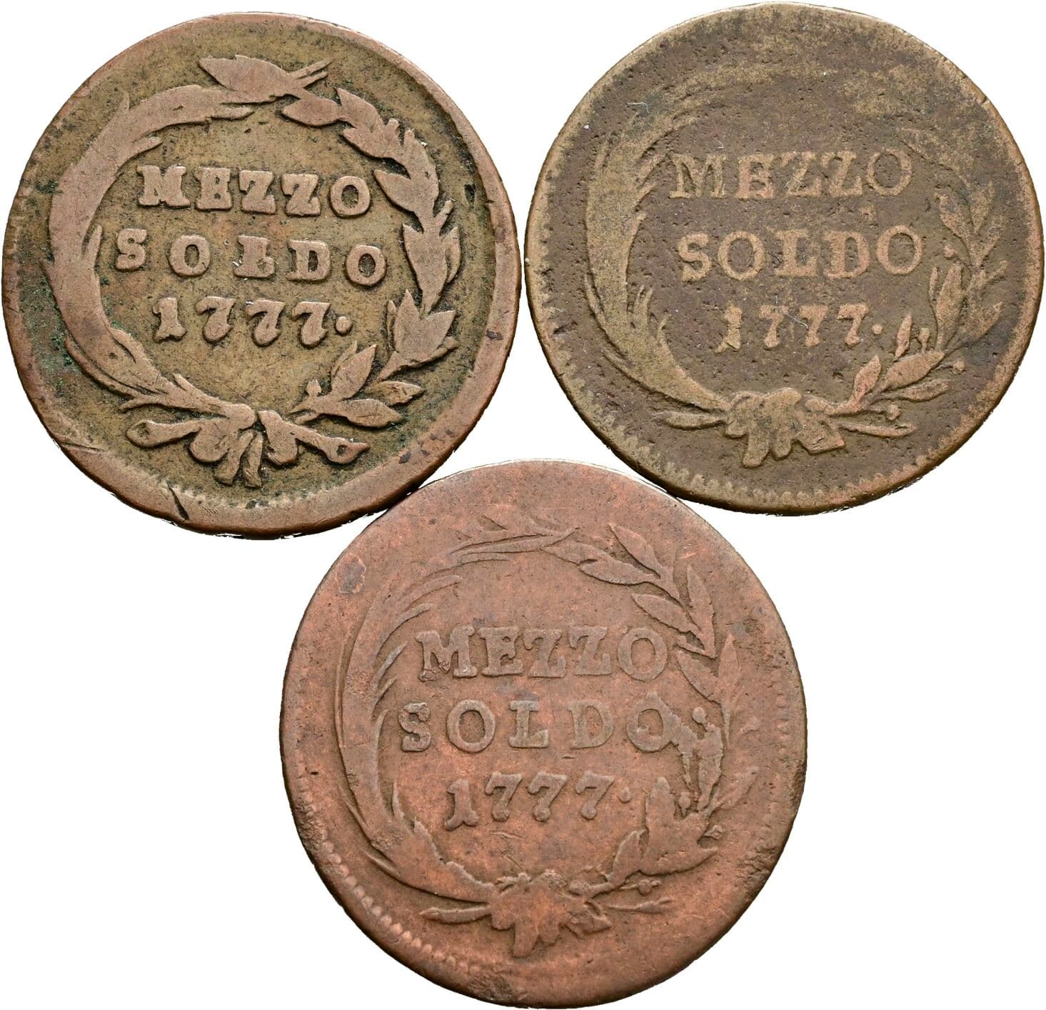 Lot 3 Stück 1/2 Soldo