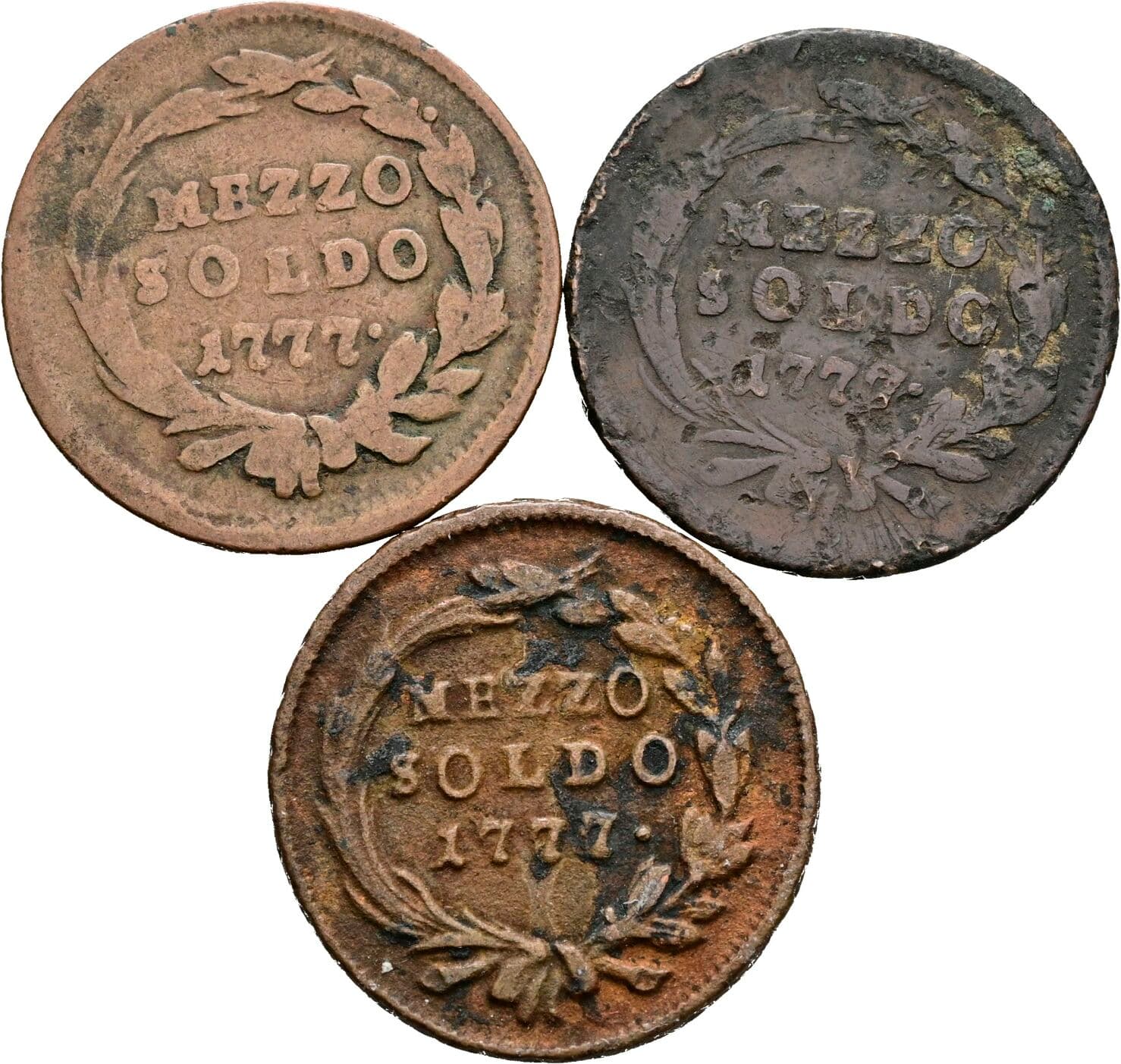 Lot 3 Stück 1/2 Soldo