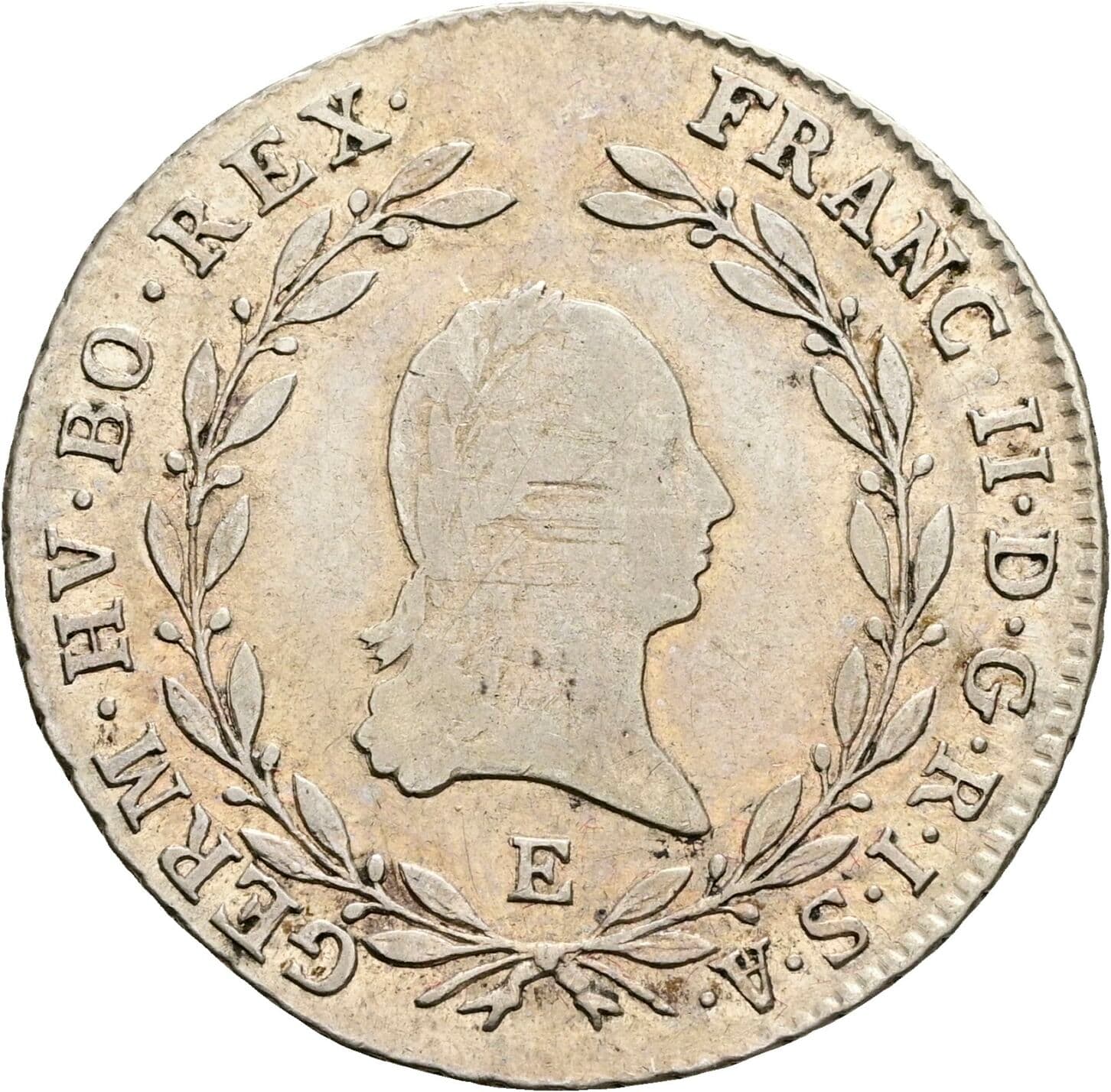 20 Kreuzer Franz II. (I). 1792-1835 1804 E, Karlsburg – Vorderseite