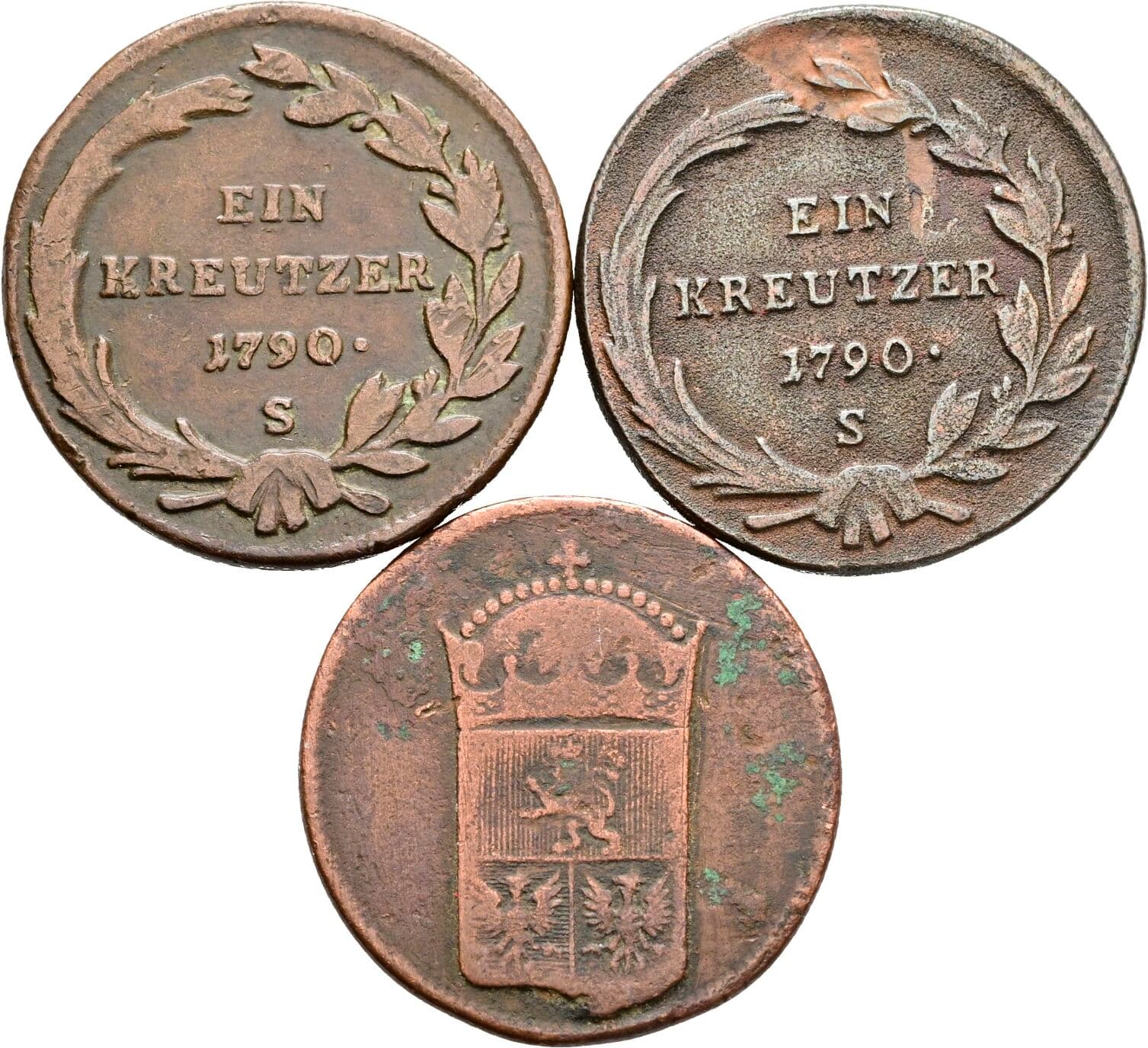 Lot 3 Stück Kupfermünzen