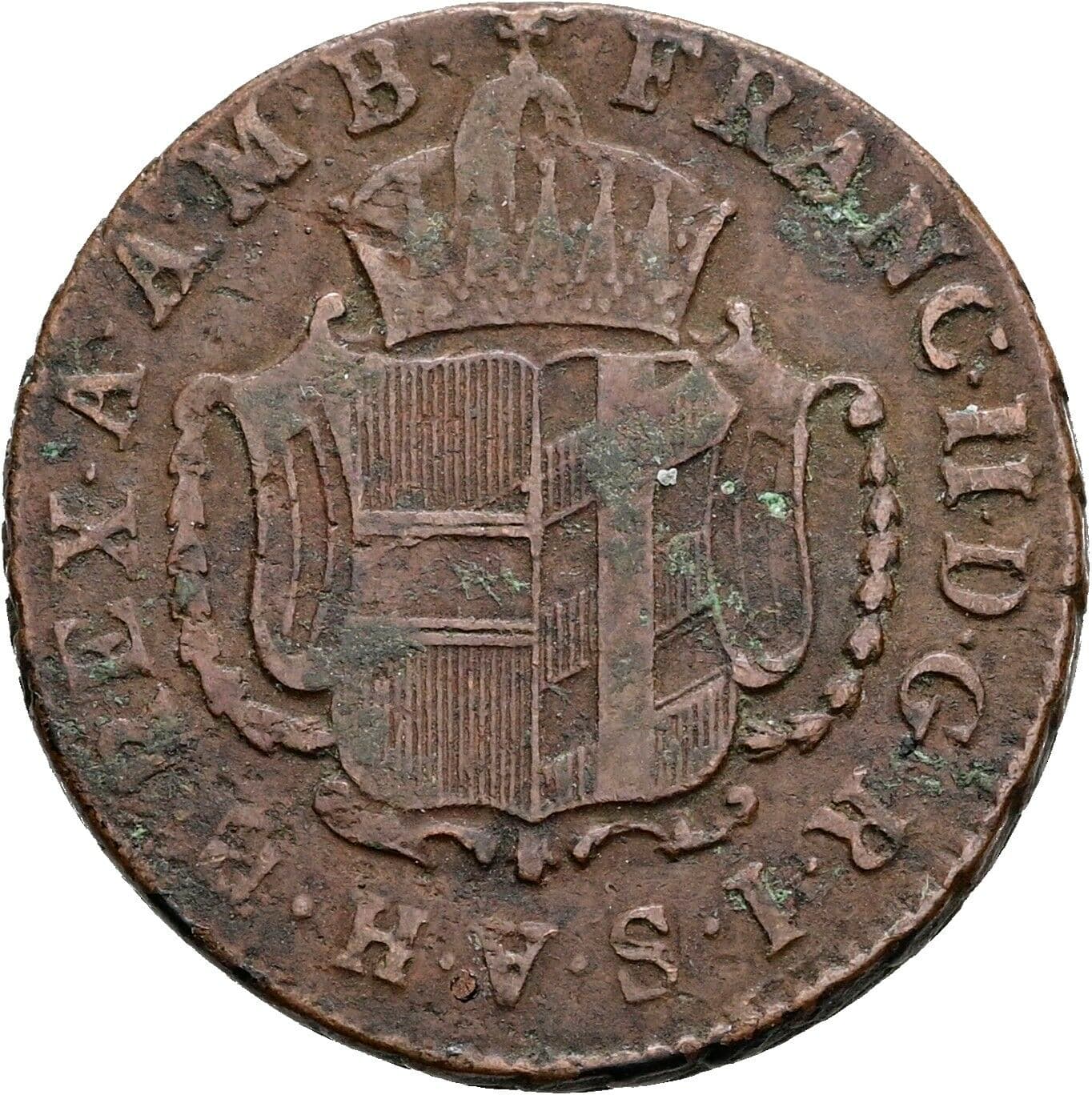 Kreuzer Franz II. (I). 1792-1835 1804 H, für Vorderösterreich – Rückseite