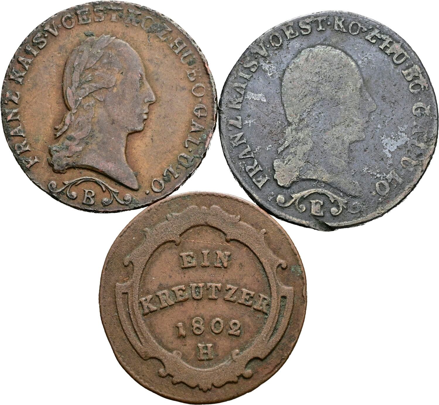 Lot 3 Stück 1 Kreuzer