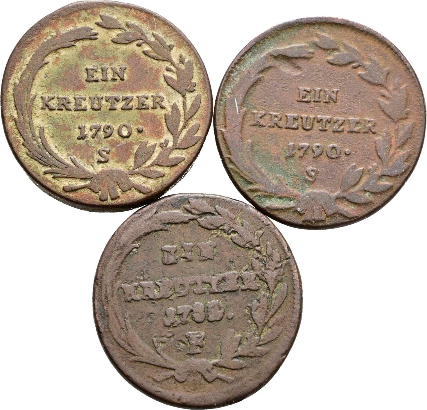 Lot 3 Stück 1 Kreuzer