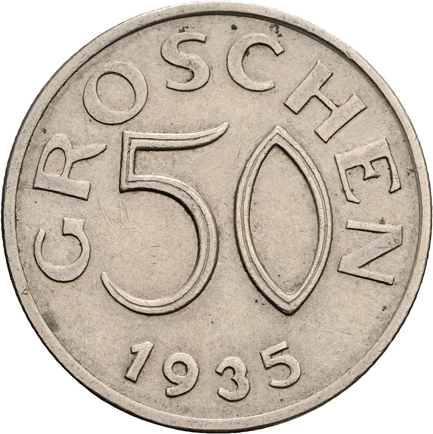 50 Groschen 1935 – Vorderseite