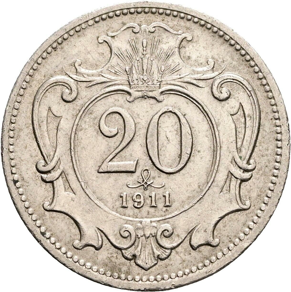 20 Heller Franz Joseph I. 1848-1916 1911 – Vorderseite