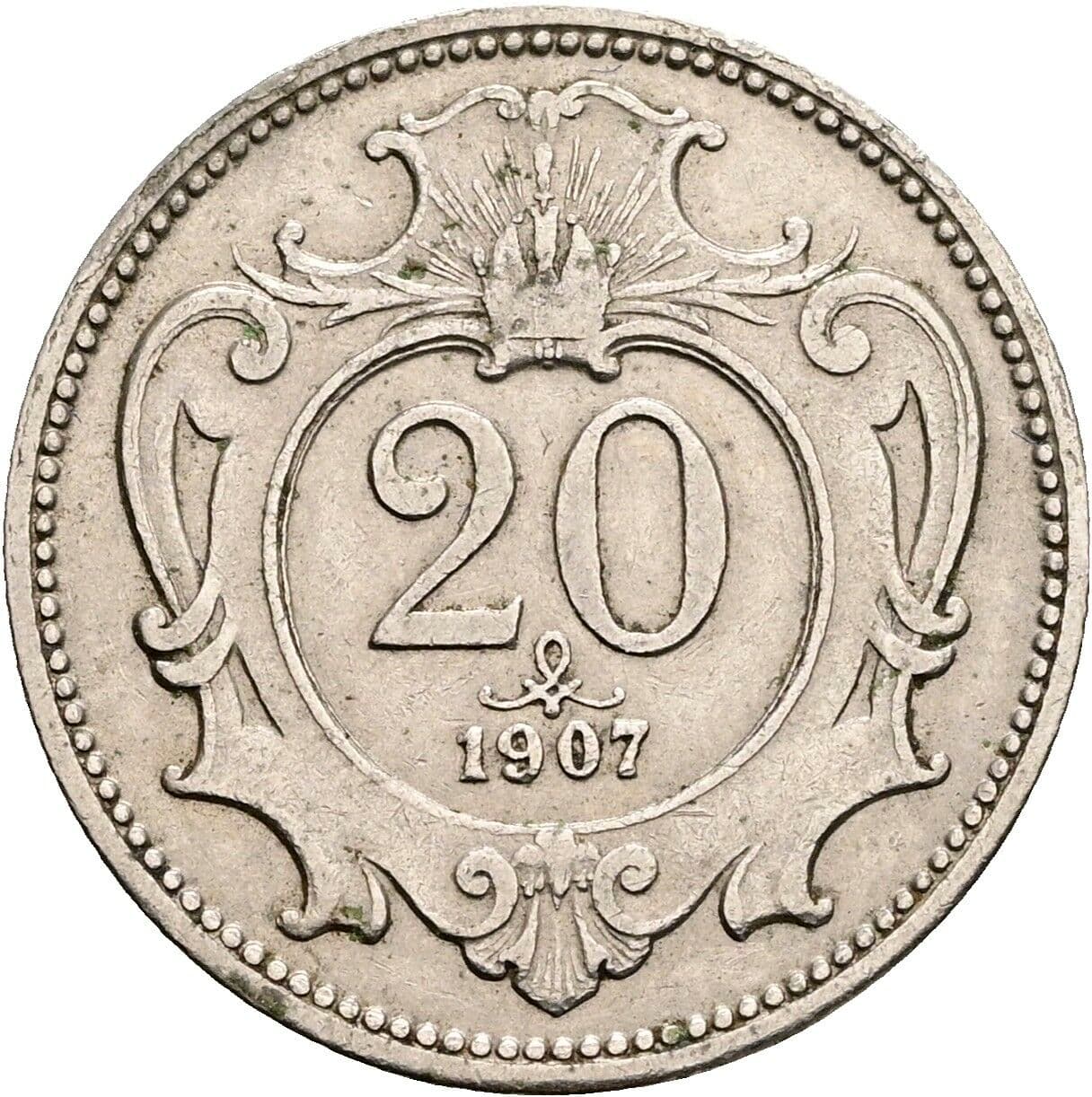 20 Heller Franz Joseph I. 1848-1916 1907 – Vorderseite
