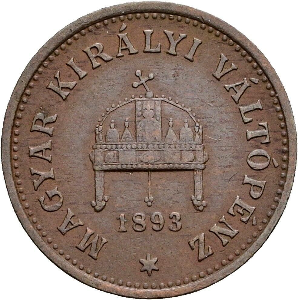 1 Filler Franz Joseph I. 1848-1916 1893 KB, Kremnitz – Rückseite