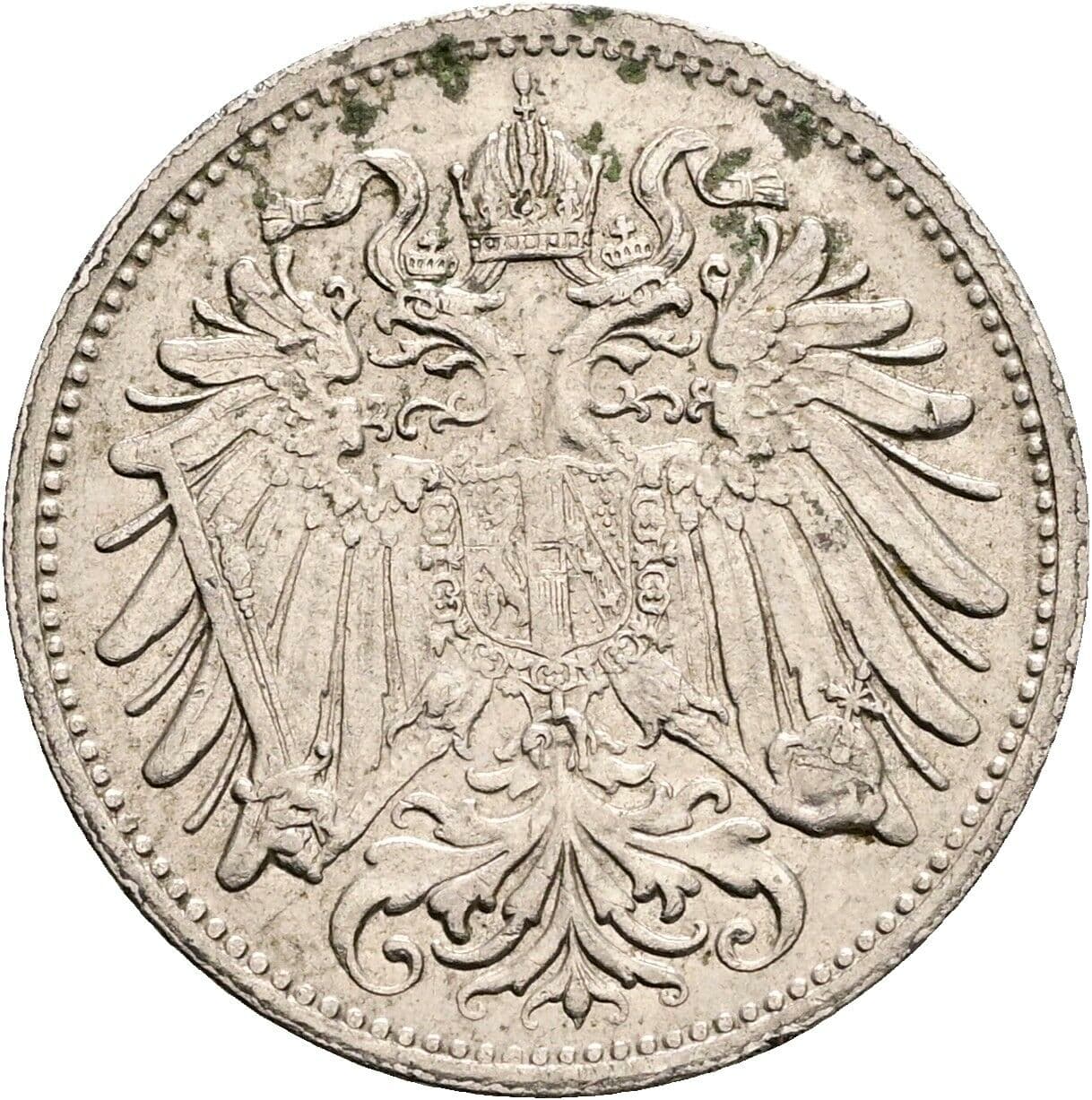 20 Heller Franz Joseph I. 1848-1916 1911 – Rückseite