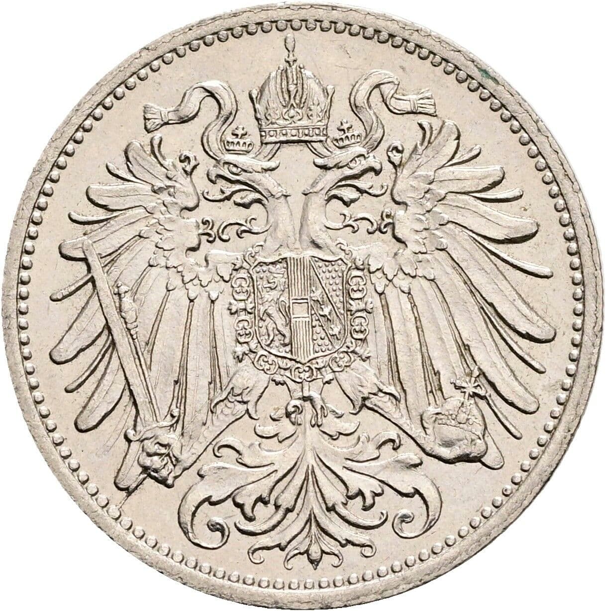 20 Heller Franz Joseph I. 1848-1916 1911 – Rückseite