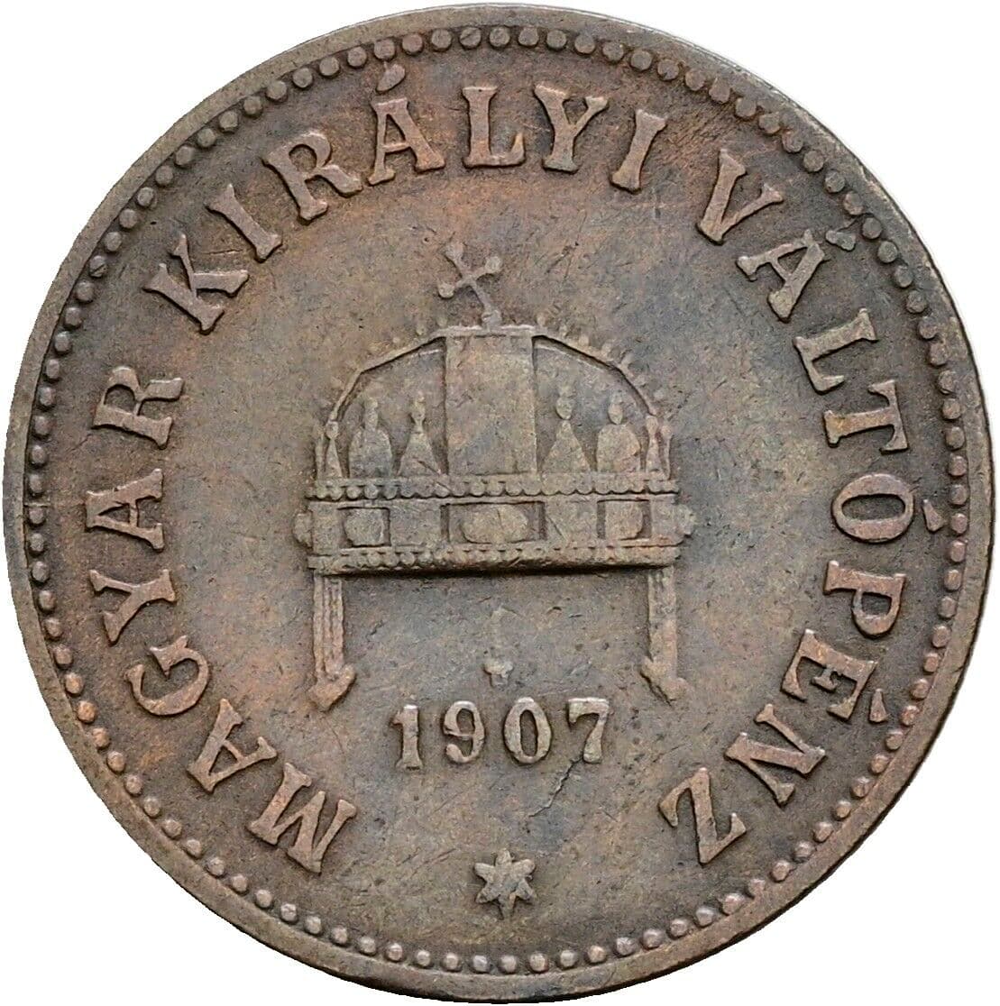 2 Filler Franz Joseph I. 1848-1916 1907 KB, Kremnitz – Rückseite