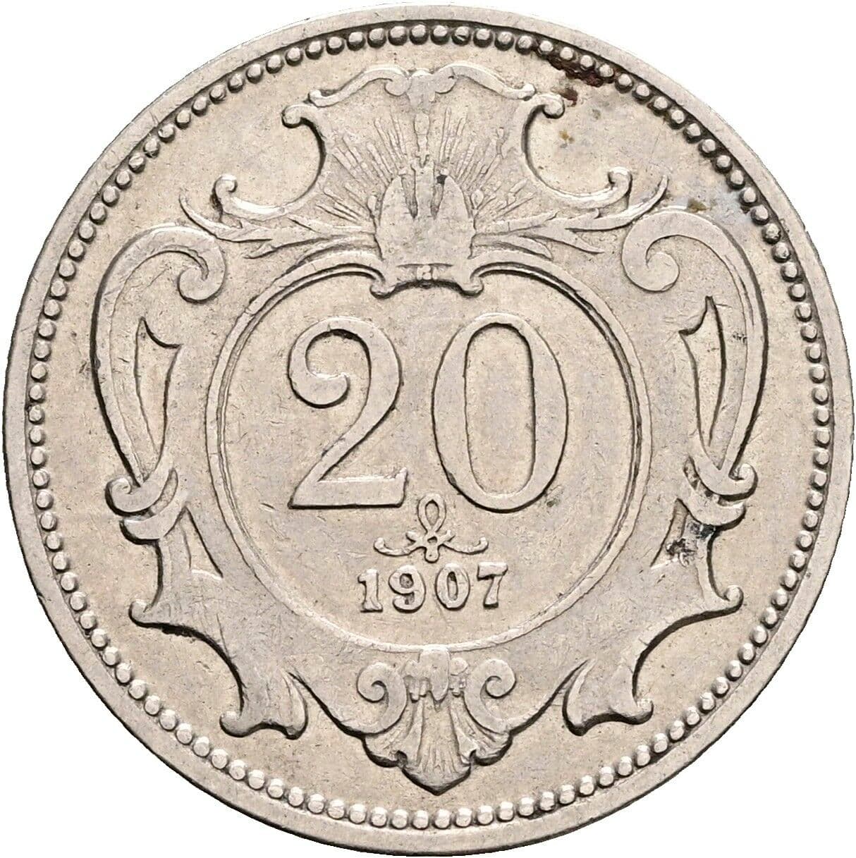 20 Heller Franz Joseph I. 1848-1916 1907 – Vorderseite