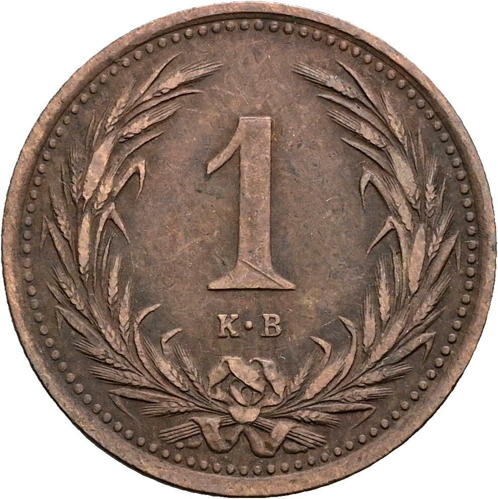 1 Filler Franz Joseph I. 1848-1916 1896 KB, Kremnitz – Vorderseite