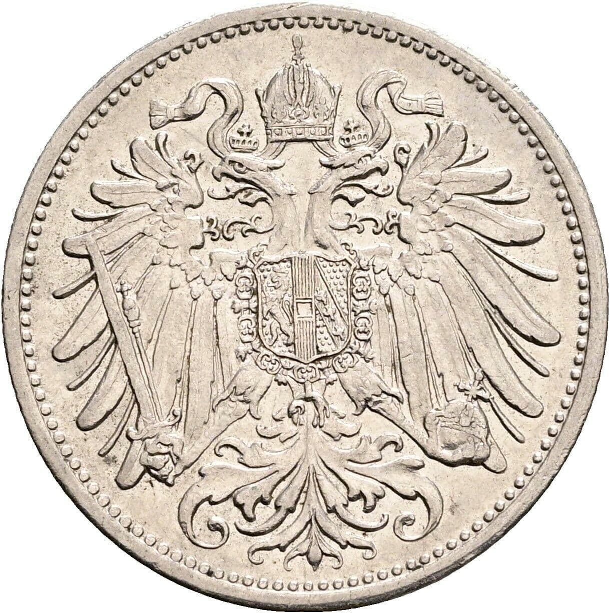 20 Heller Franz Joseph I. 1848-1916 1911 – Rückseite