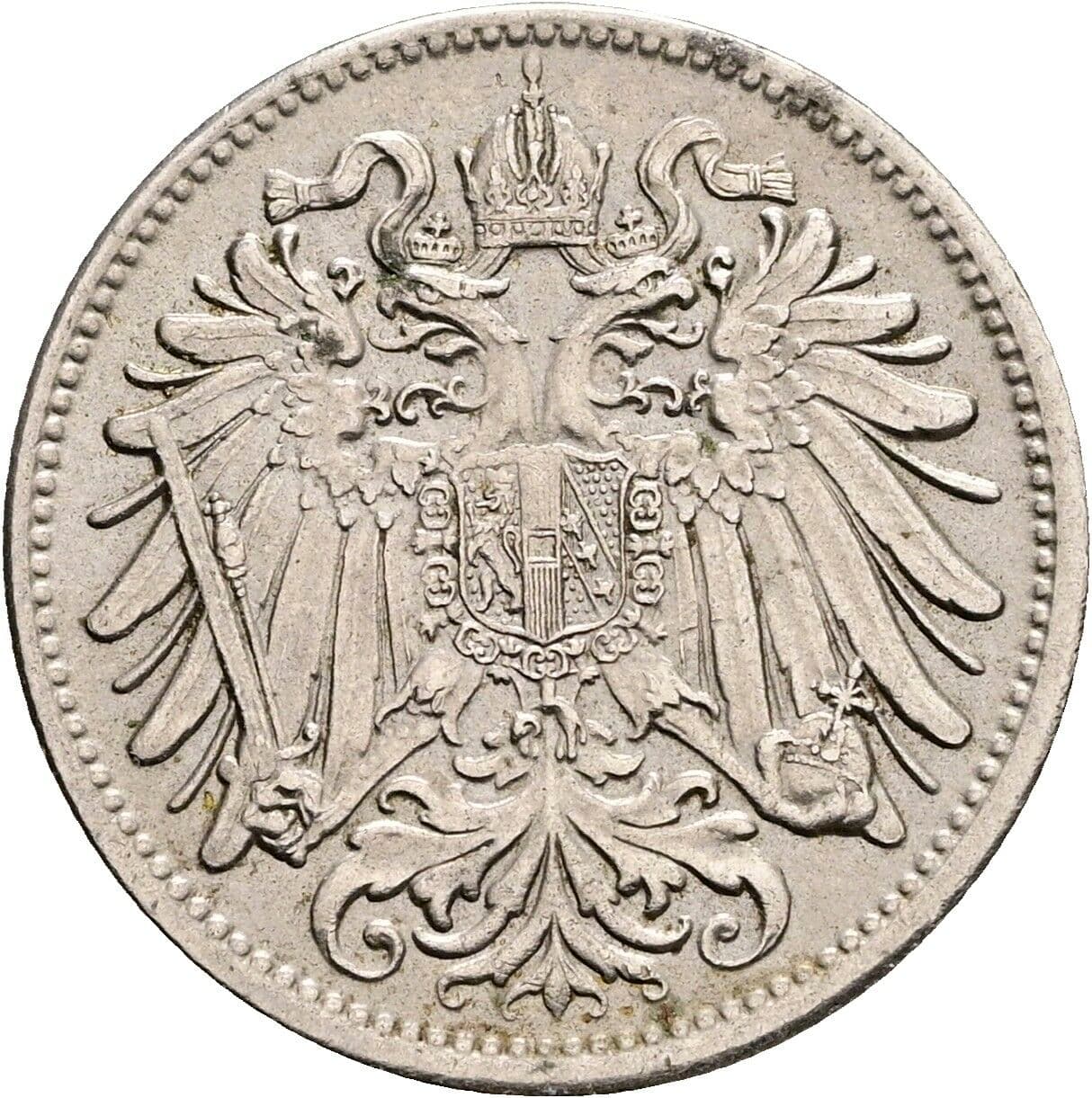 20 Heller Franz Joseph I. 1848-1916 1908 – Rückseite