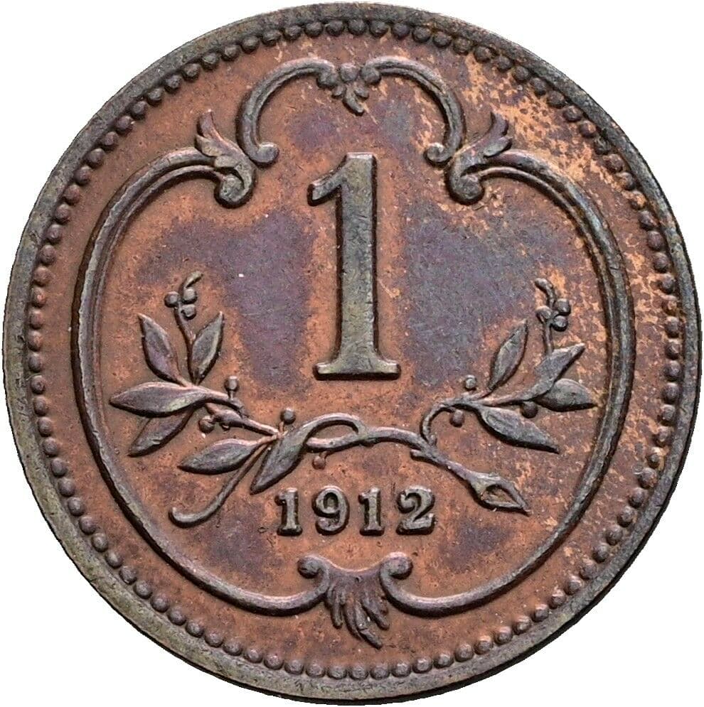 1 Heller Franz Joseph I. 1848-1916 1912 – Vorderseite