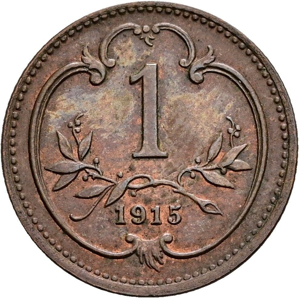 1 Heller Franz Joseph I. 1848-1916 1915 – Vorderseite