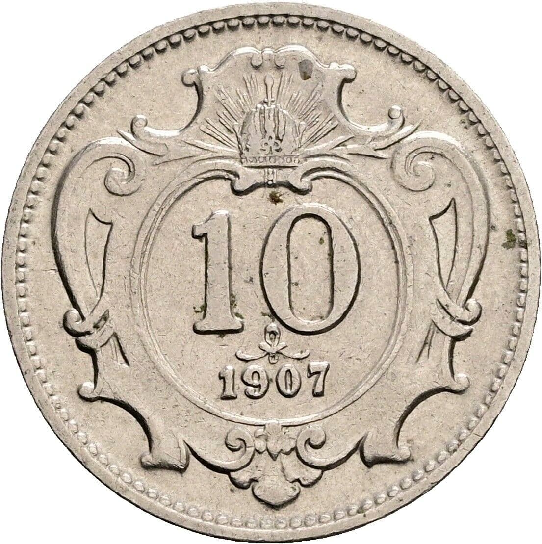 10 Heller Franz Joseph I. 1848-1916 1907 – Vorderseite