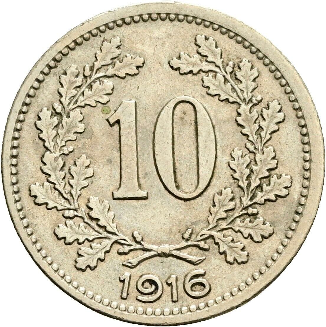 10 Heller Franz Joseph I. 1848-1916 1916 – Vorderseite
