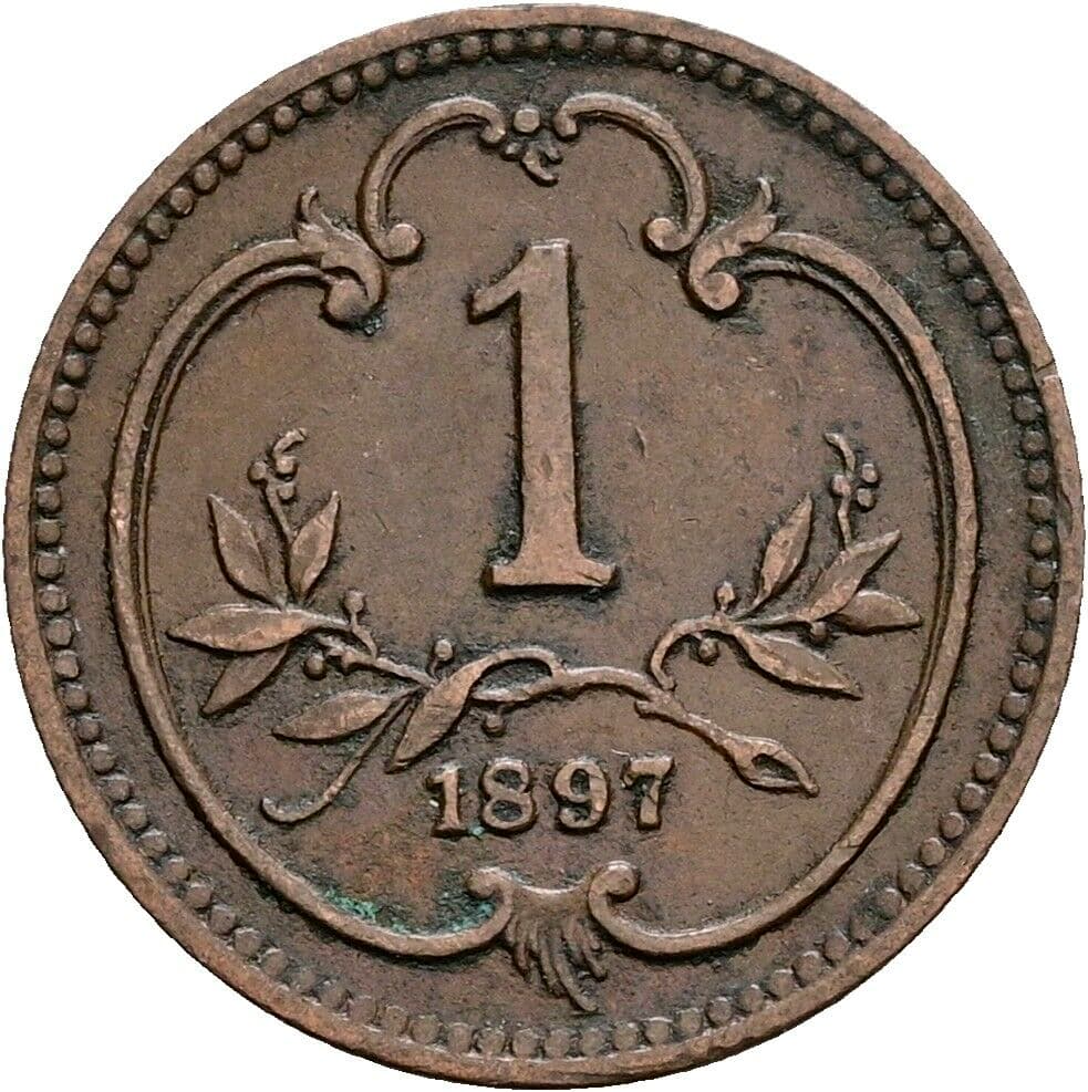 1 Heller Franz Joseph I. 1848-1916 1897 – Vorderseite