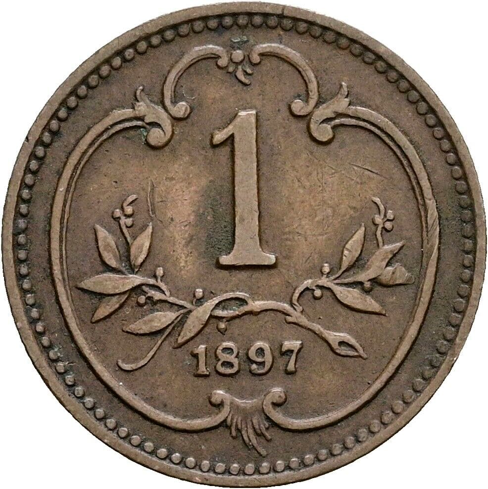 1 Heller Franz Joseph I. 1848-1916 1897 – Vorderseite