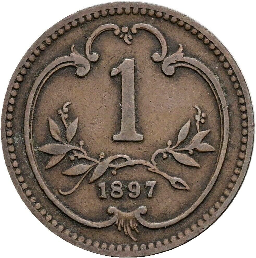 1 Heller Franz Joseph I. 1848-1916 1897 – Vorderseite