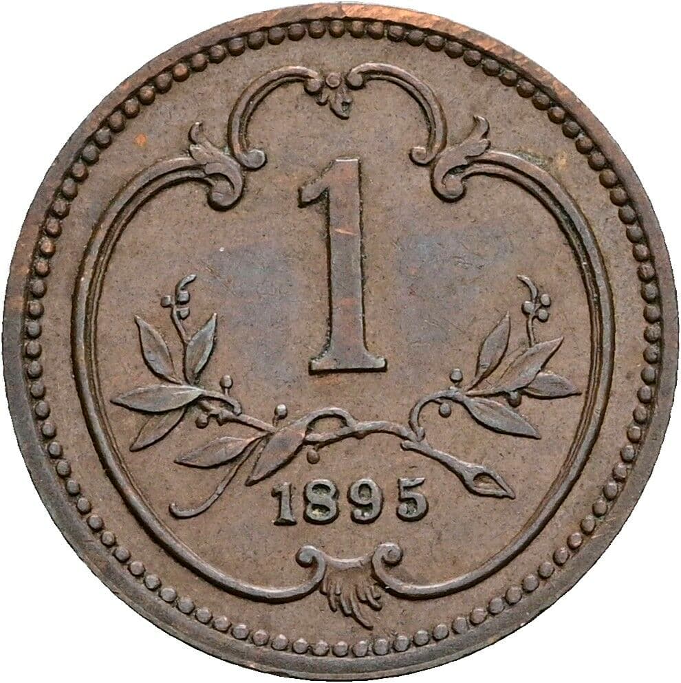 1 Heller Franz Joseph I. 1848-1916 1895 – Vorderseite