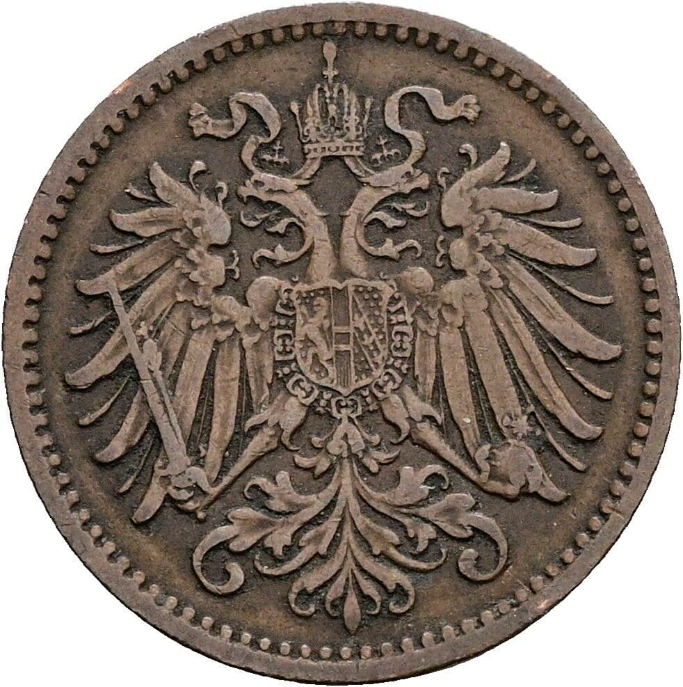 1 Heller Franz Joseph I. 1848-1916 1897 – Rückseite