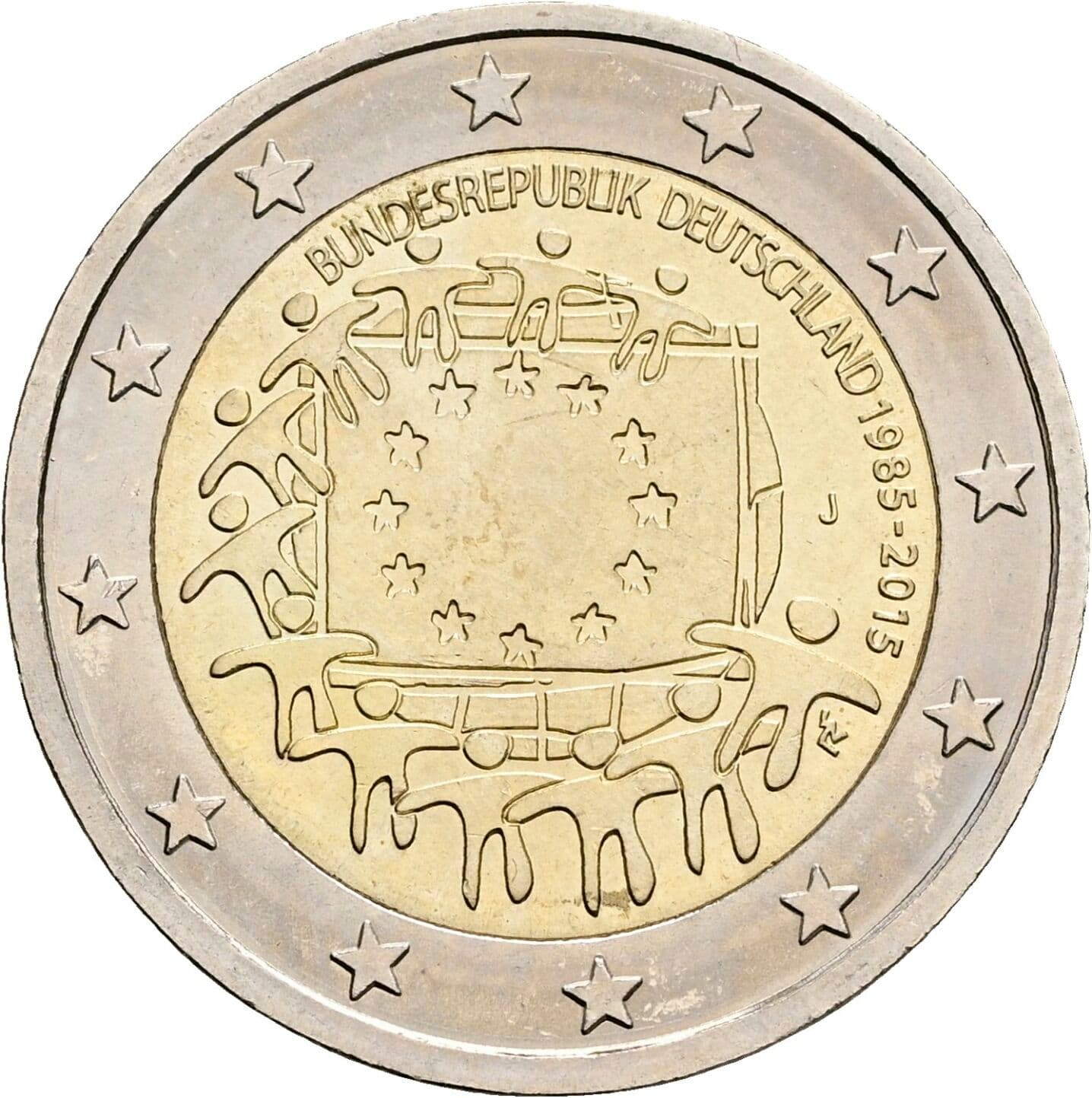 2 Euro 2015 J – Rückseite