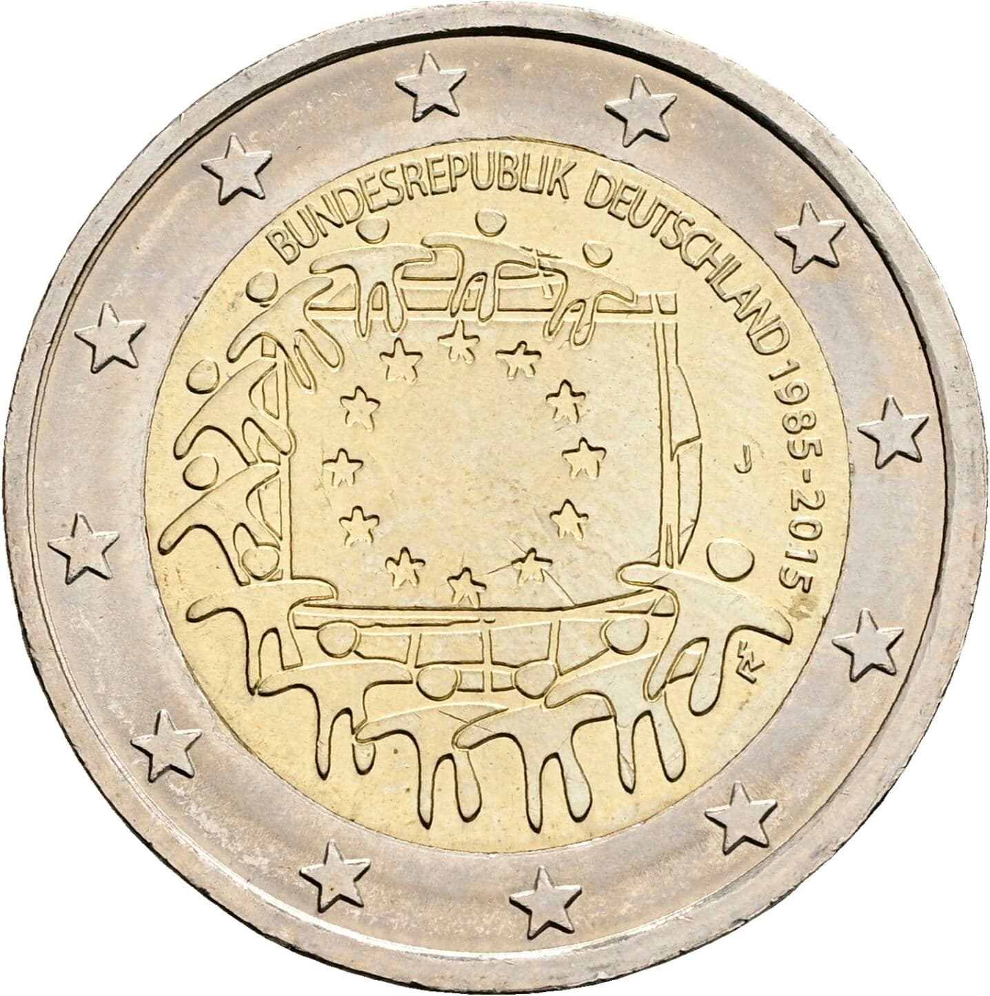 2 Euro 2015 J – Rückseite