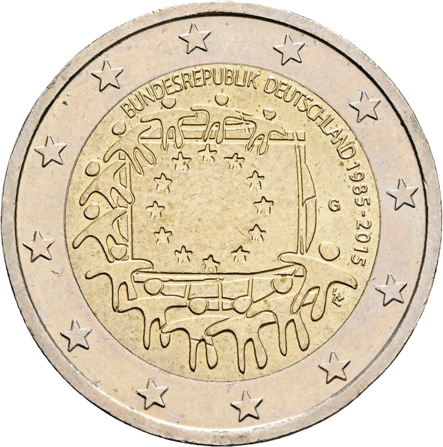 2 Euro 2015 G – Rückseite