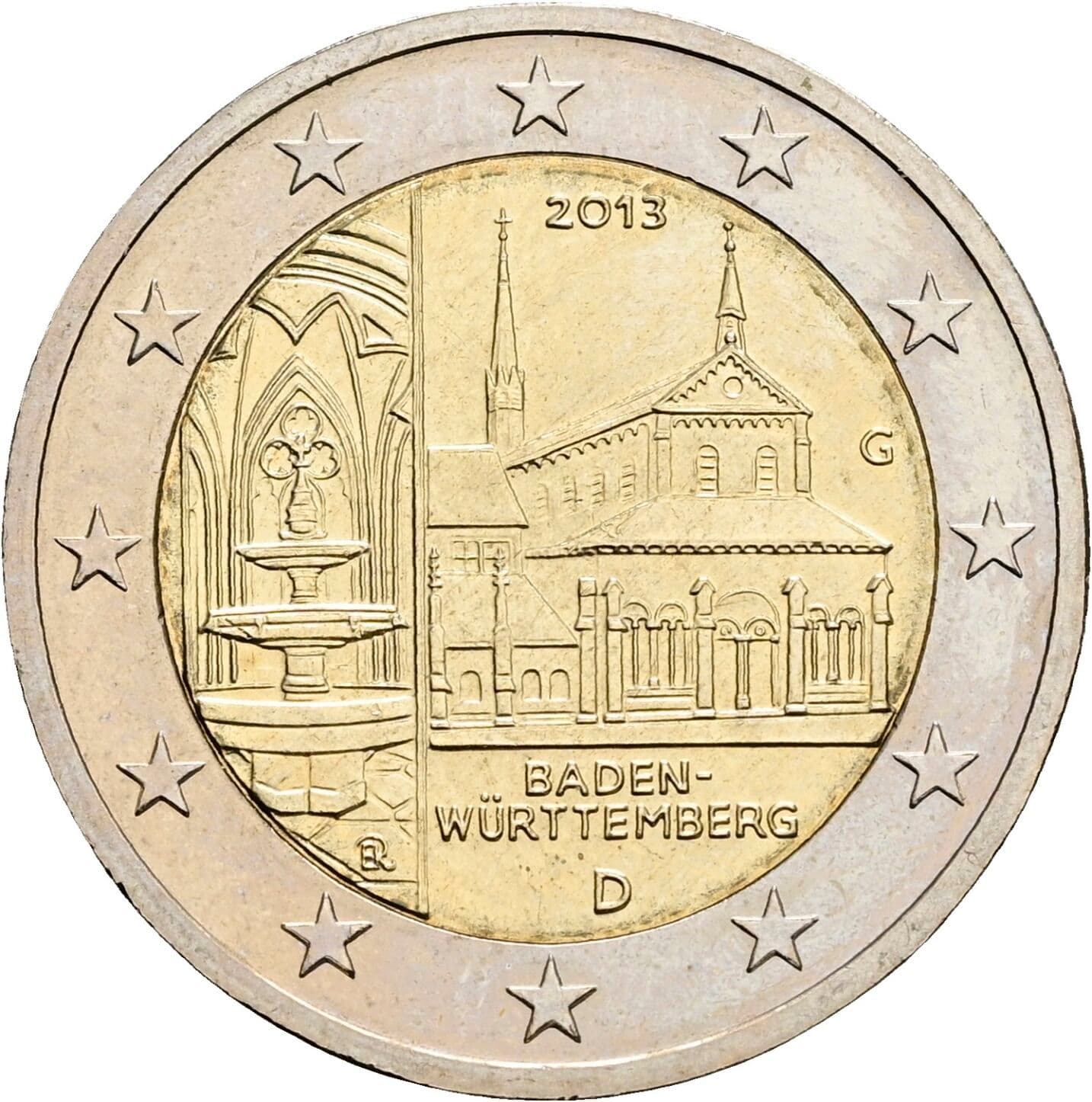 2 Euro 2013 G – Rückseite