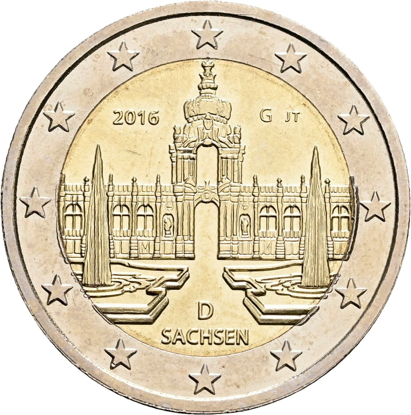2 Euro 2016 G – Rückseite