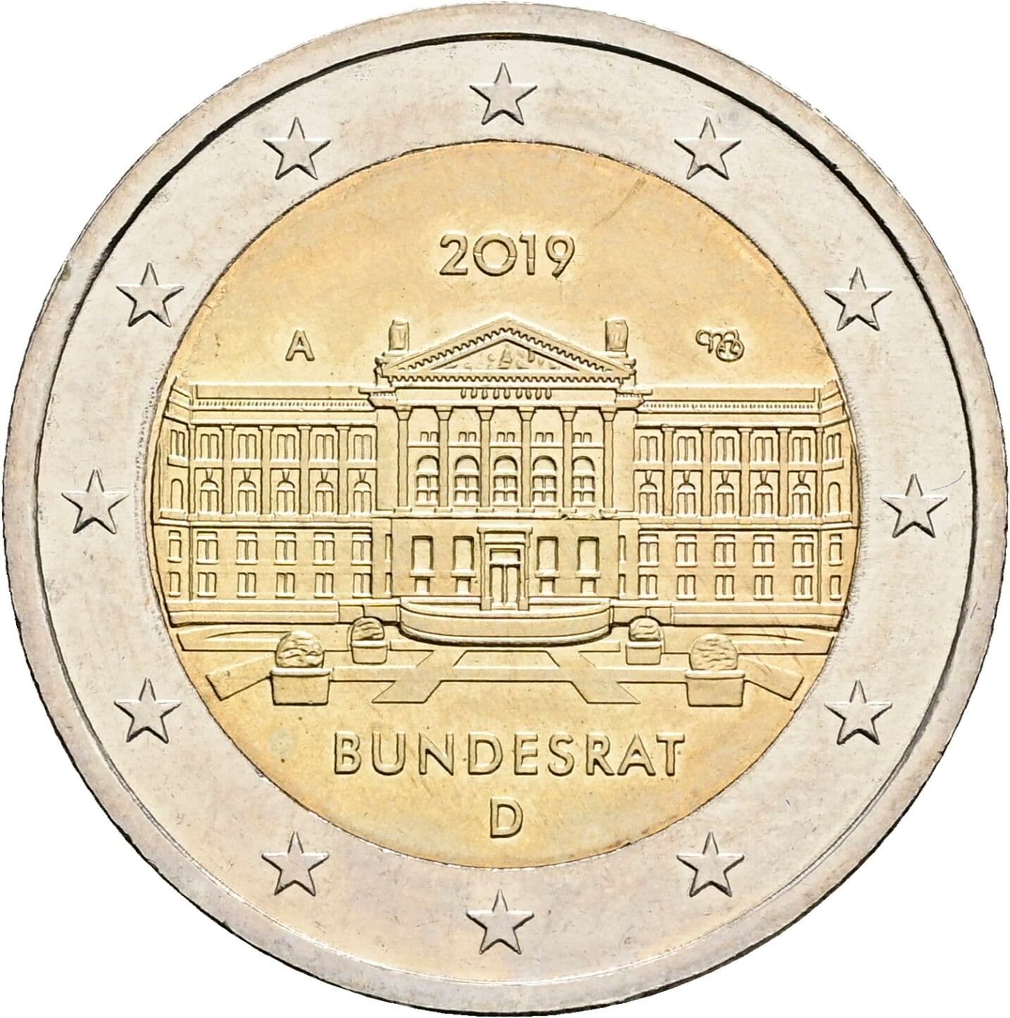 2 Euro 2019 D – Rückseite