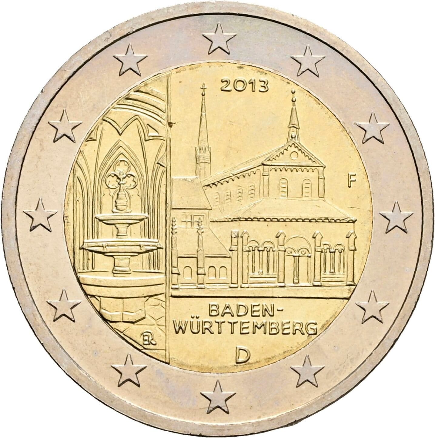 2 Euro 2013 F – Rückseite