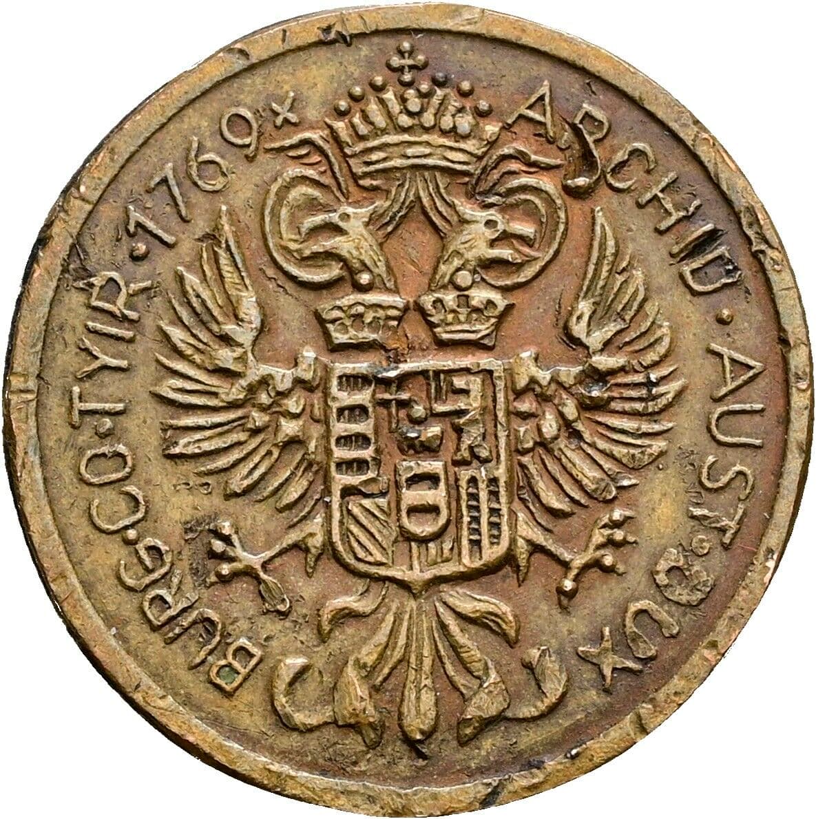 Moderne Replik Jeton Maria Theresia 1740-1780 1769 / NP 20. Jhdt. – Rückseite