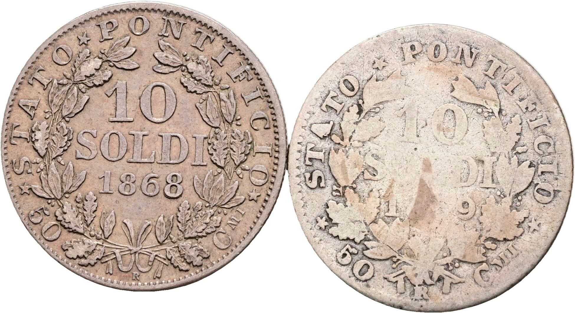 Lot 2 Stück 10 Soldi