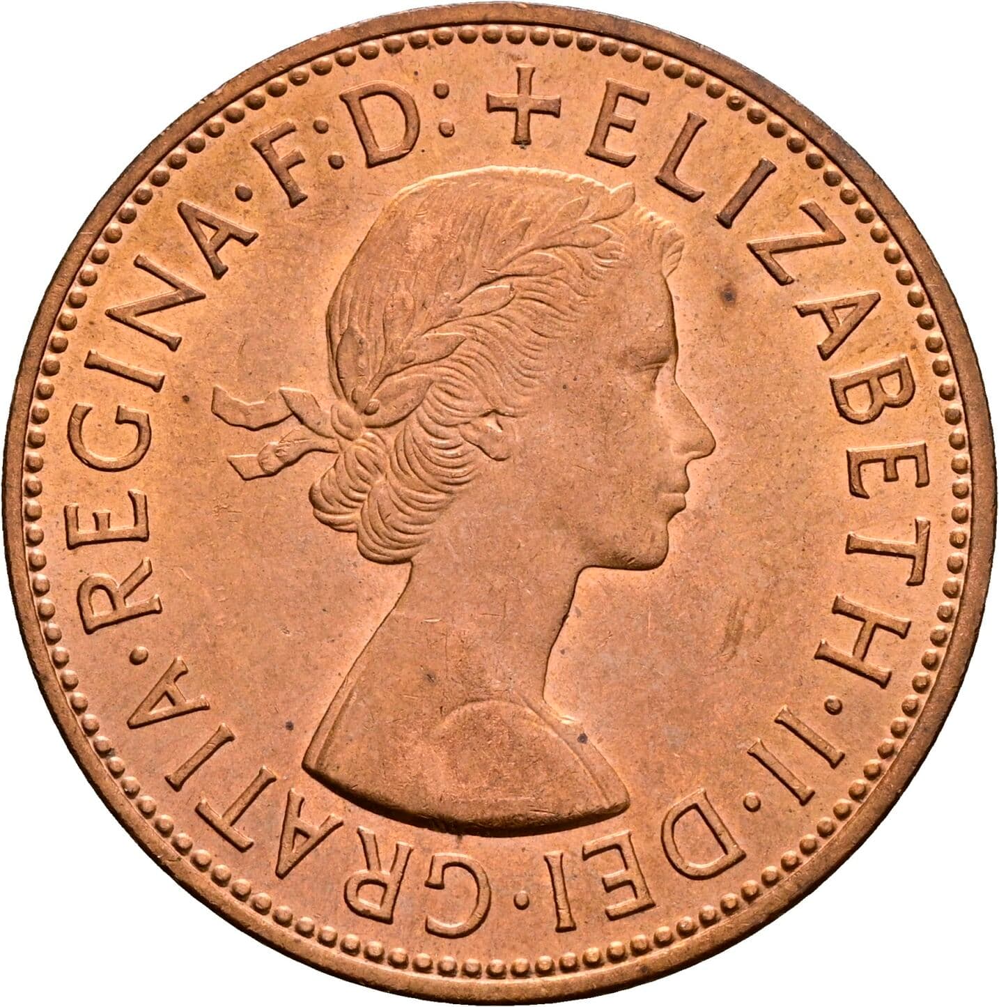 1 Penny Elisabeth II. 1952-2022 1967 – Vorderseite