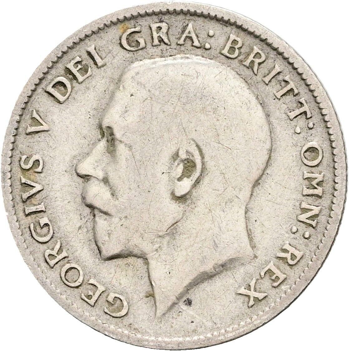 6 Pence George V. (1910-1936) 1916 – Vorderseite