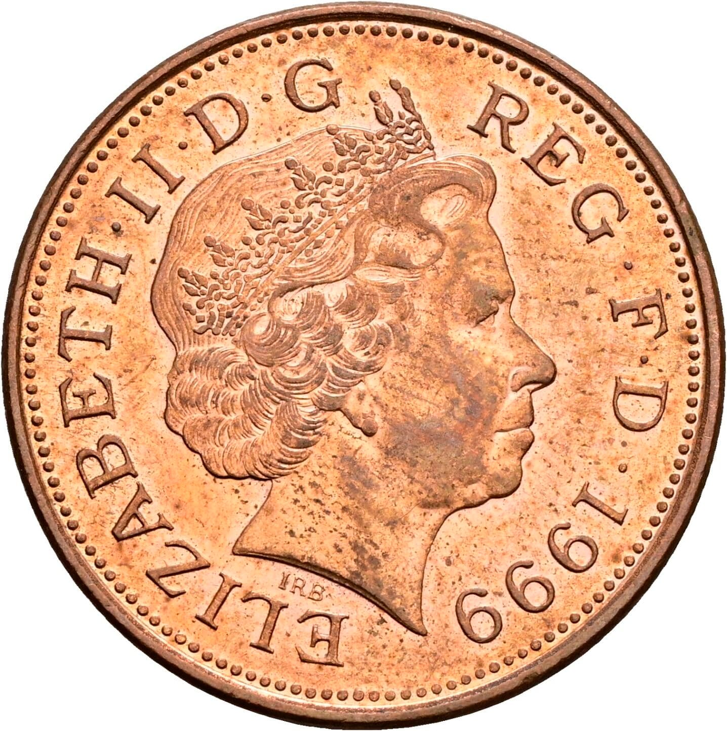 2 Pence Elisabeth II. 1952-2022 1999 – Vorderseite