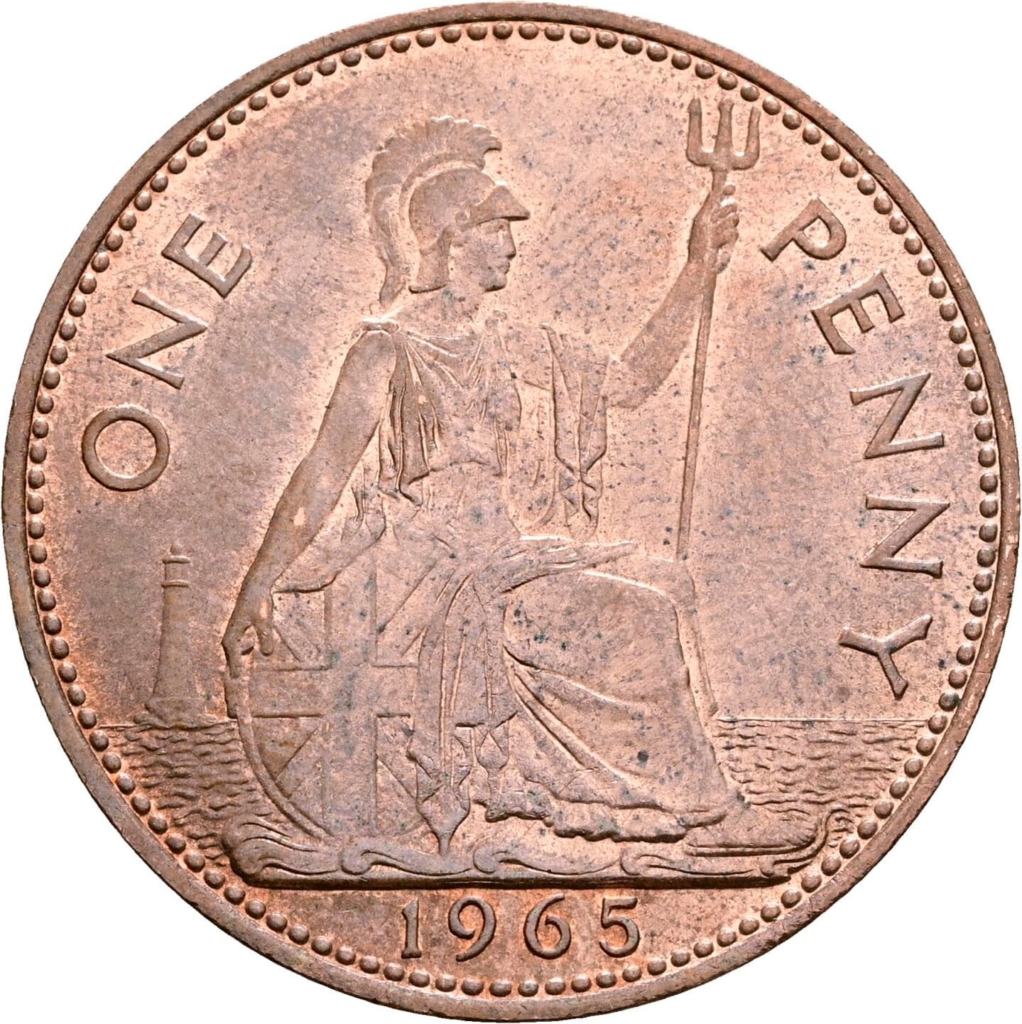 1 Penny Elisabeth II. 1952-2022 1965 – Rückseite
