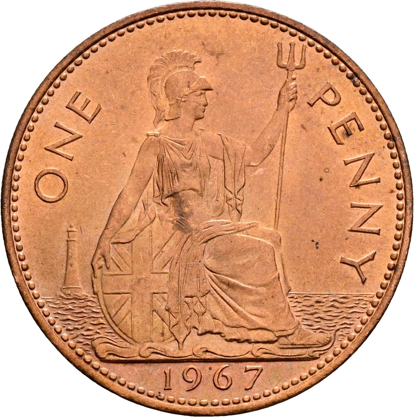 1 Penny Elisabeth II. 1952-2022 1967 – Rückseite