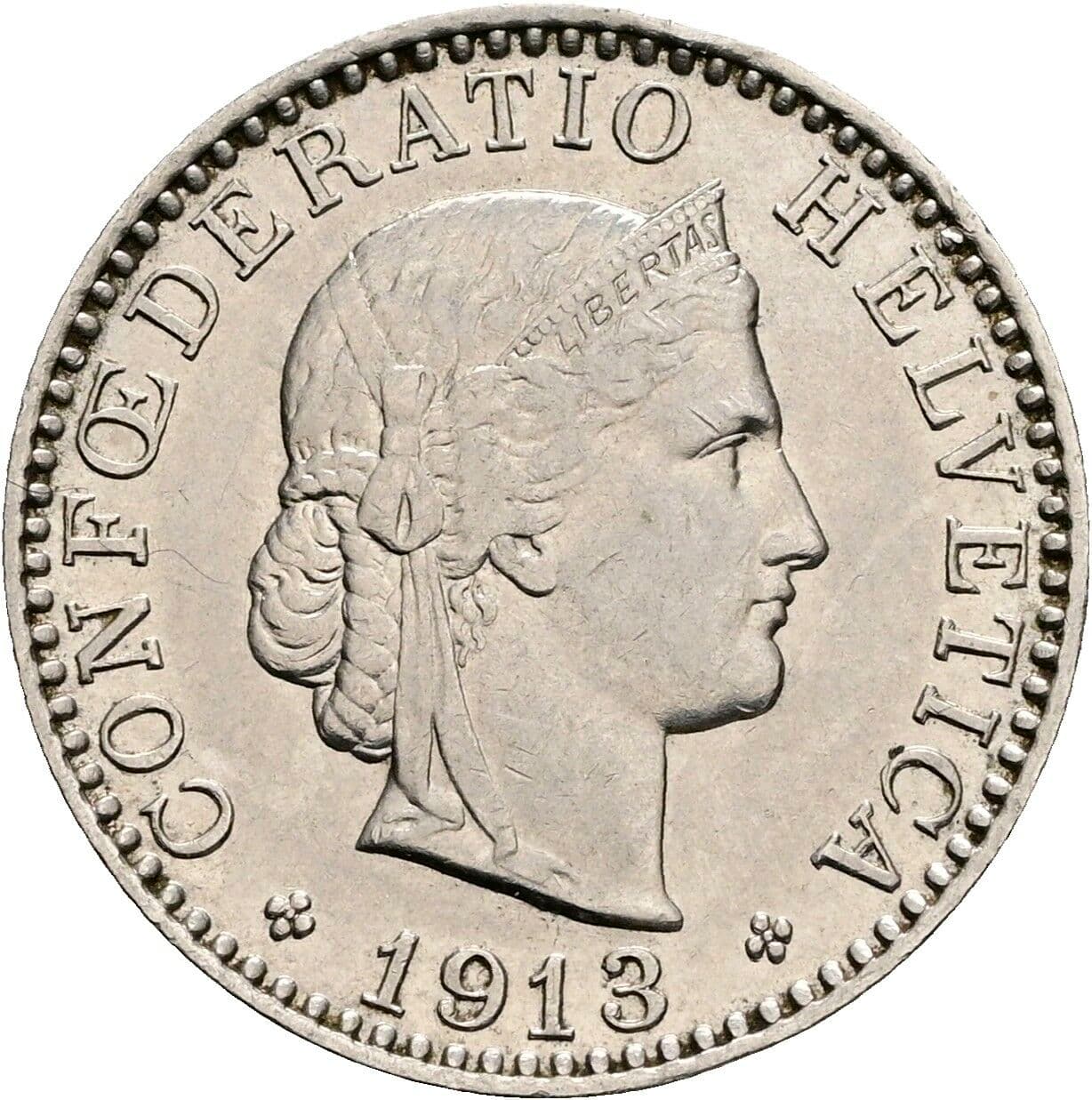 20 Rappen 1913 – Vorderseite